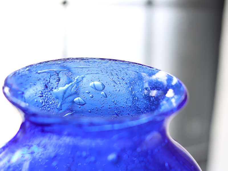 Boda （ボダ）Erik Höglund（エリック・ホグラン）foot vase blue H15cm 2079 │ 北欧 スウェーデン ヴィンテージ ガラスベース 花瓶