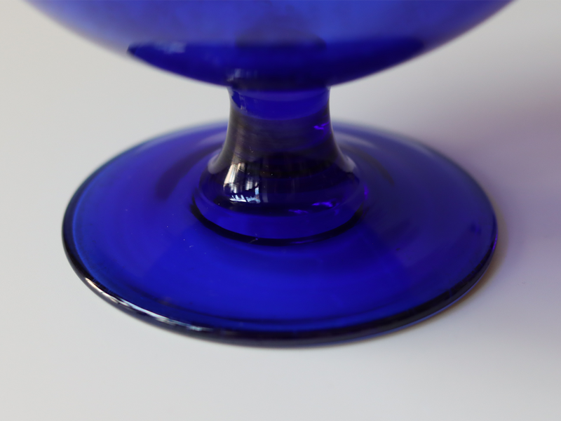 Boda （ボダ）Erik Höglund（エリック・ホグラン）foot vase blue H15cm 2079 │ 北欧 スウェーデン ヴィンテージ ガラスベース 花瓶