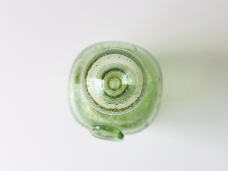 Boda （ボダ）Erik Höglund（エリック・ホグラン）bottle/decanter green H20cm │ 北欧 スウェーデン ヴィンテージ ガラス ボトル デキャンタ