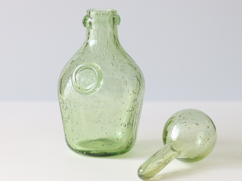 Boda （ボダ）Erik Höglund（エリック・ホグラン）bottle/decanter green H20cm │ 北欧 スウェーデン ヴィンテージ ガラス ボトル デキャンタ