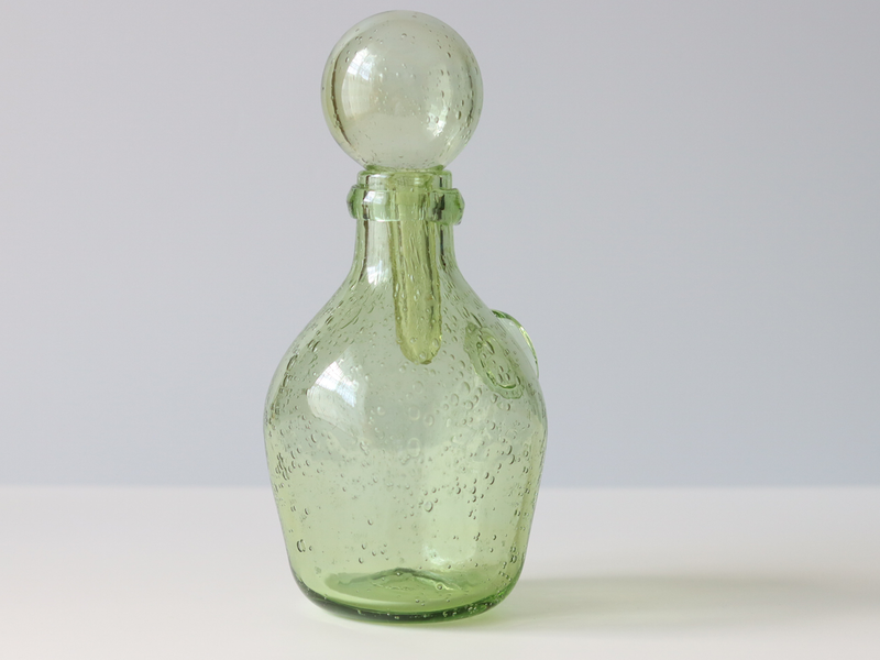 Boda （ボダ）Erik Höglund（エリック・ホグラン）bottle/decanter green H20cm │ 北欧 スウェーデン ヴィンテージ ガラス ボトル デキャンタ