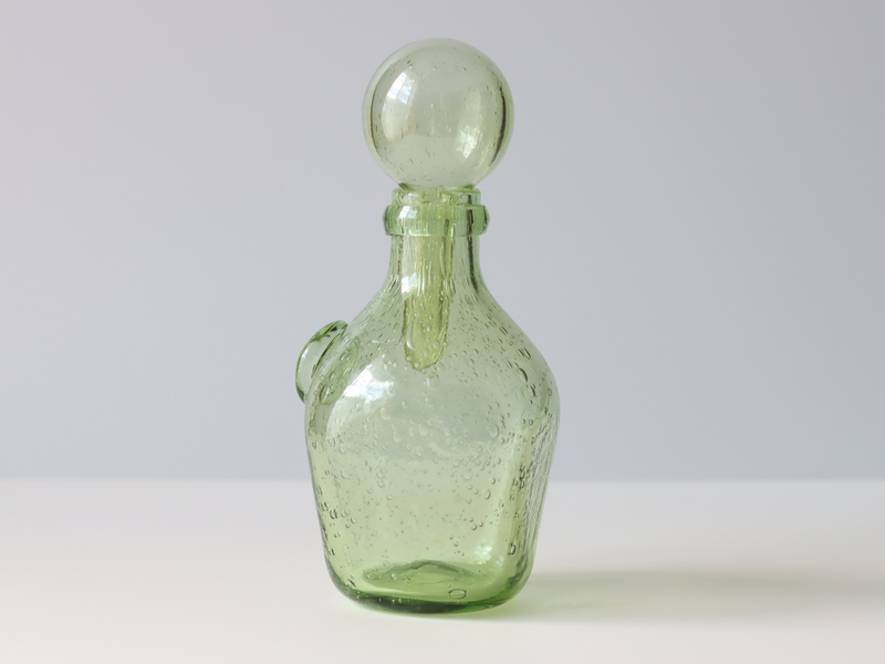 Boda （ボダ）Erik Höglund（エリック・ホグラン）bottle/decanter green H20cm │ 北欧 スウェーデン ヴィンテージ ガラス ボトル デキャンタ