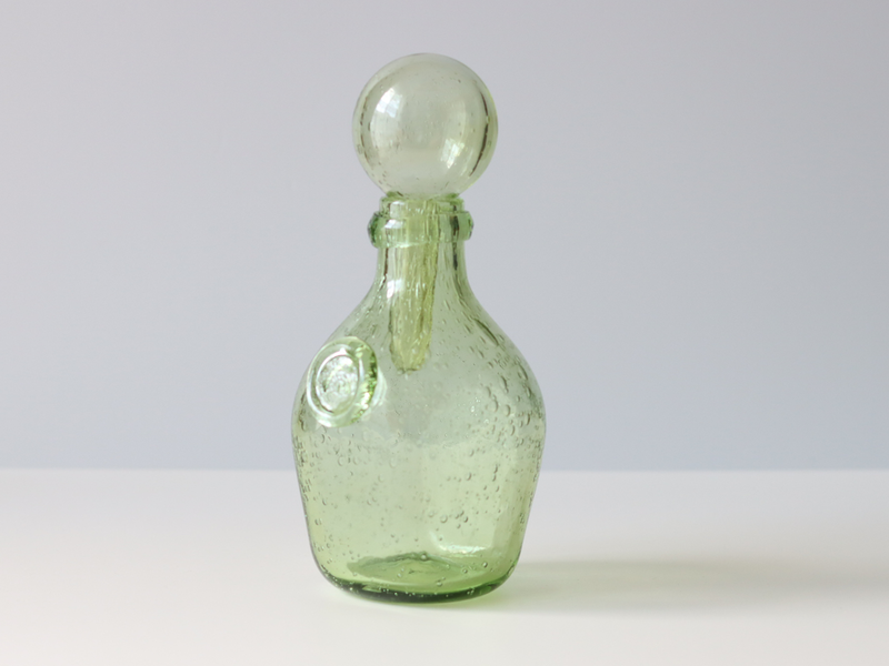 Boda （ボダ）Erik Höglund（エリック・ホグラン）bottle/decanter green H20cm │ 北欧 スウェーデン ヴィンテージ ガラス ボトル デキャンタ