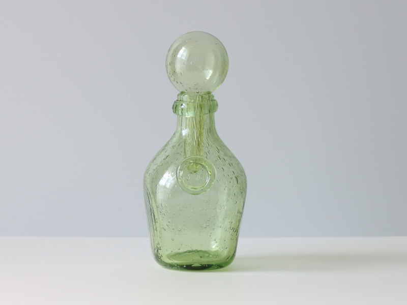 Boda （ボダ）Erik Höglund（エリック・ホグラン）bottle/decanter green H20cm │ 北欧 スウェーデン ヴィンテージ ガラス ボトル デキャンタ