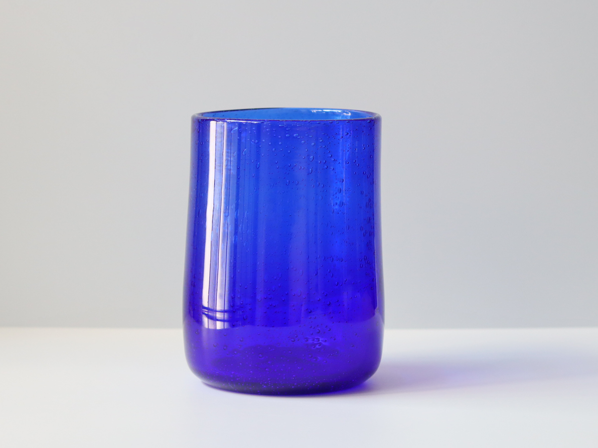 Boda （ボダ）Erik Höglund（エリック・ホグラン）vase blue H16cm │ 北欧 スウェーデン ヴィンテージ ガラスベース 花瓶