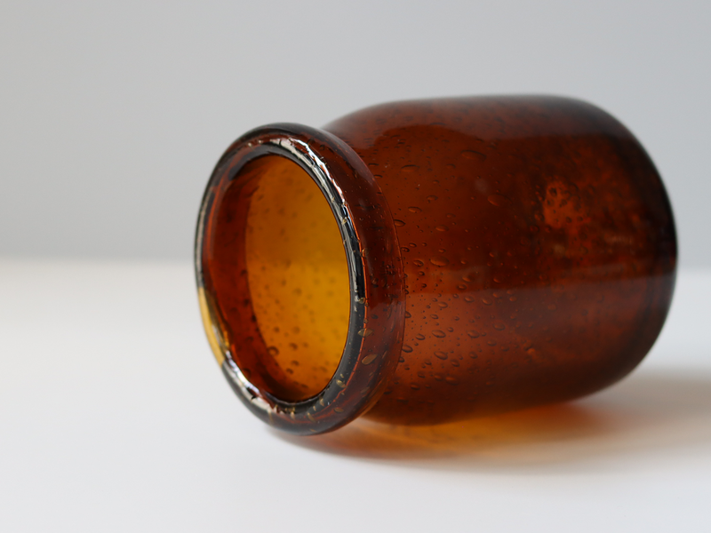 Boda（ボダ） フラワーベース アンバー H13.5cm / Erik Höglund ｜ 北欧ヴィンテージ スウェーデン