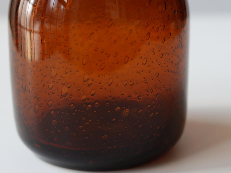 Boda（ボダ） フラワーベース アンバー H13.5cm / Erik Höglund ｜ 北欧ヴィンテージ スウェーデン