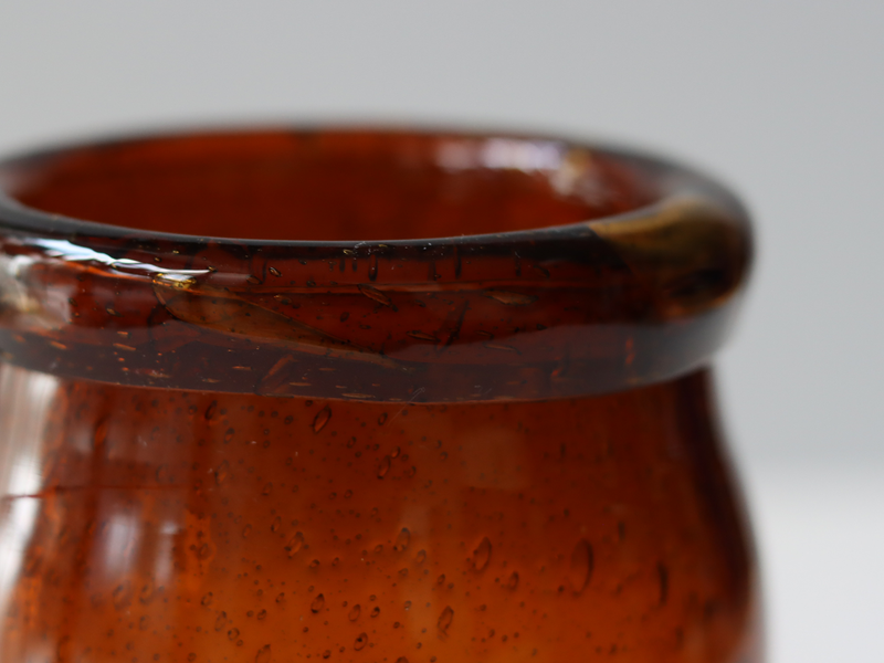 Boda（ボダ） フラワーベース アンバー H13.5cm / Erik Höglund ｜ 北欧ヴィンテージ スウェーデン