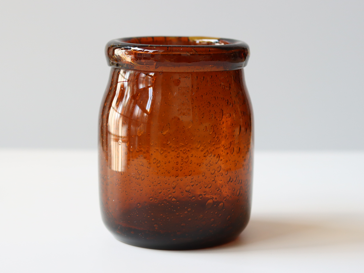 Boda （ボダ）Erik Höglund（エリック・ホグラン）vase amber H13.5cm │ 北欧 スウェーデン ヴィンテージ ガラスベース 花瓶