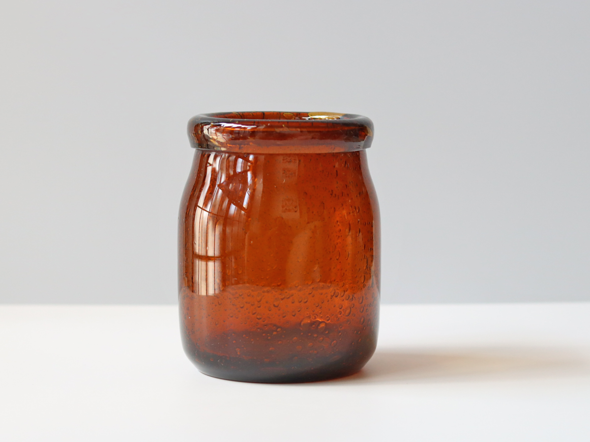 Boda （ボダ）Erik Höglund（エリック・ホグラン）vase amber H13.5cm │ 北欧 スウェーデン ヴィンテージ ガラスベース 花瓶