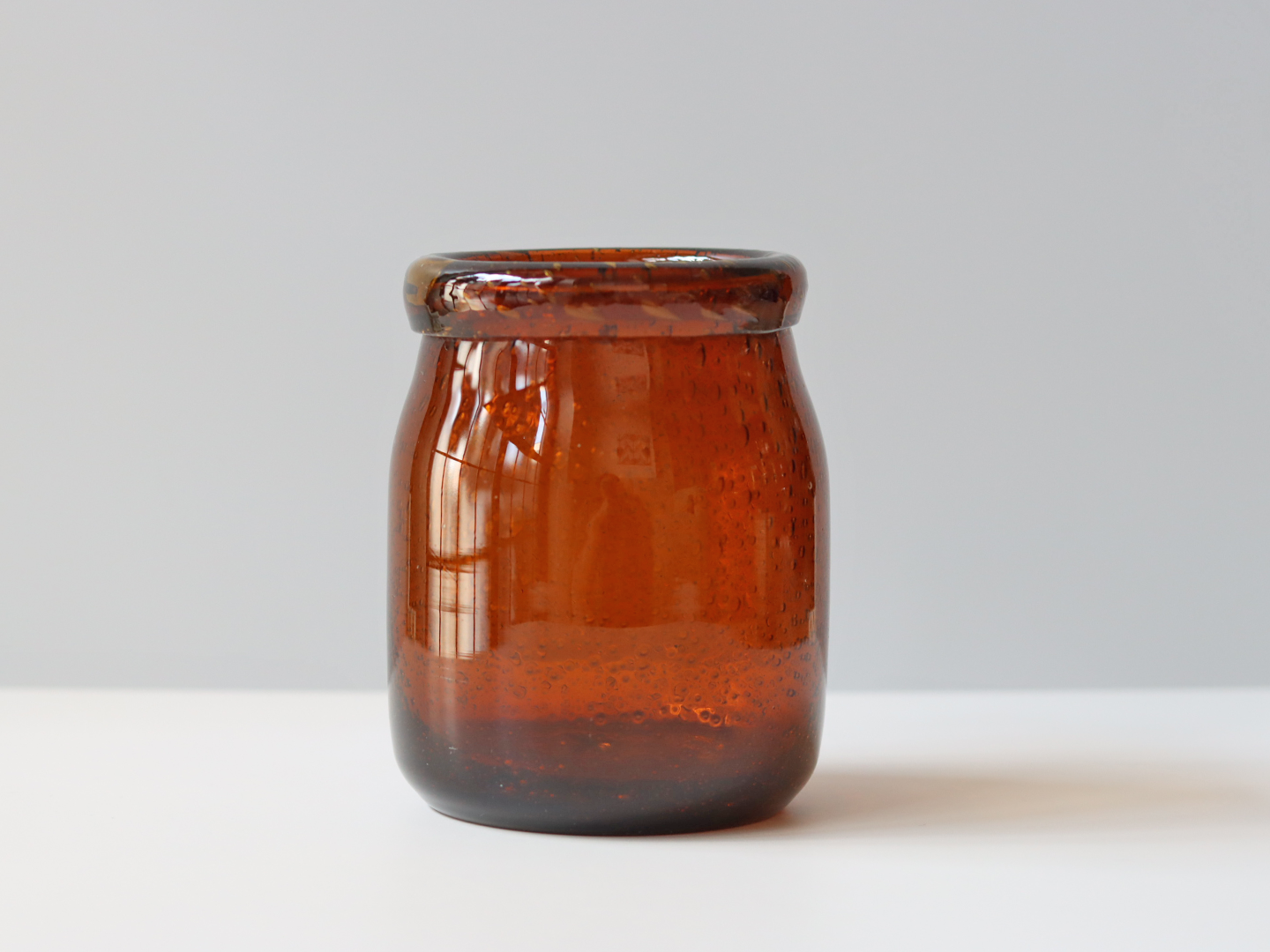 Boda （ボダ）Erik Höglund（エリック・ホグラン）vase amber H13.5cm │ 北欧 スウェーデン ヴィンテージ ガラスベース 花瓶
