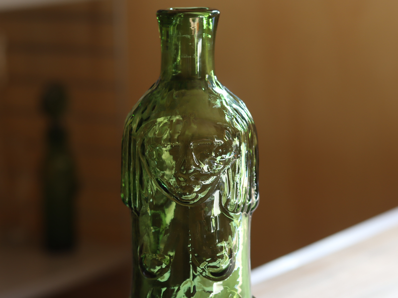 Boda Woman Figure Bottle Green H267 / Erik Höglund｜SWEDEN