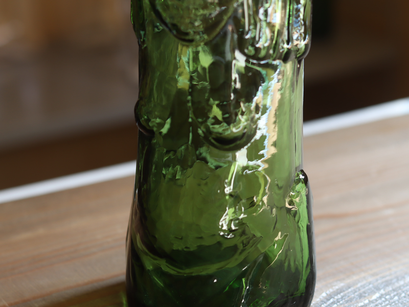 Boda Woman Figure Bottle Green H267 / Erik Höglund｜SWEDEN