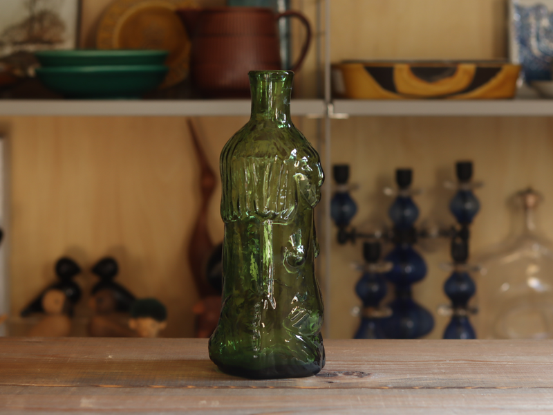 Boda Woman Figure Bottle Green H267 / Erik Höglund｜SWEDEN