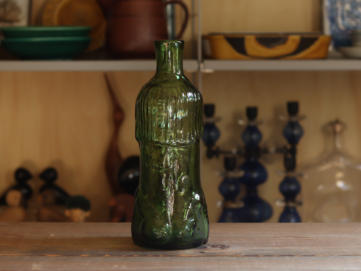 Boda Woman Figure Bottle Green H267 / Erik Höglund｜SWEDEN
