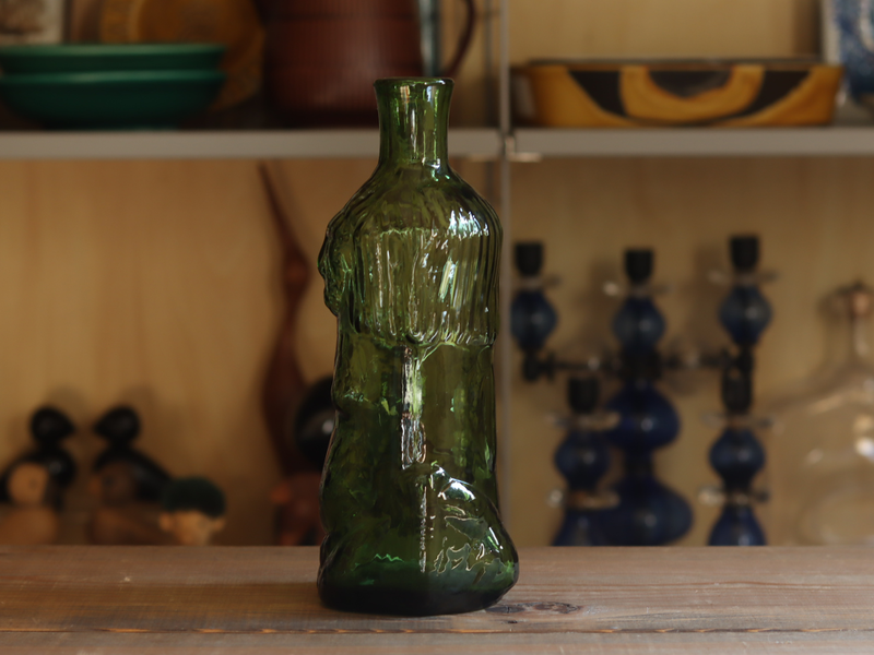 Boda Woman Figure Bottle Green H267 / Erik Höglund｜SWEDEN