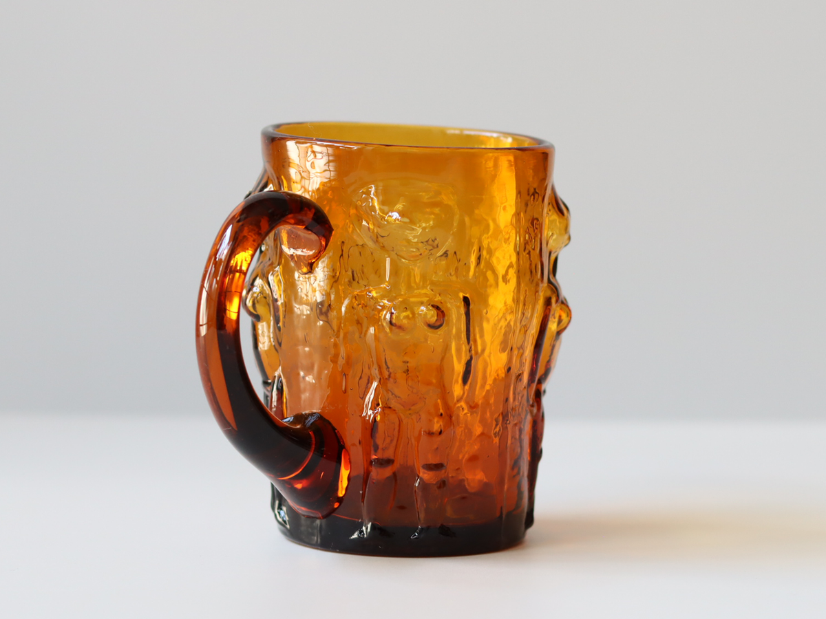 Boda （ボダ）Erik Höglund（エリック・ホグラン）beer mug umber H10.5cm │ 北欧 スウェーデン ヴィンテージ グラス マグ