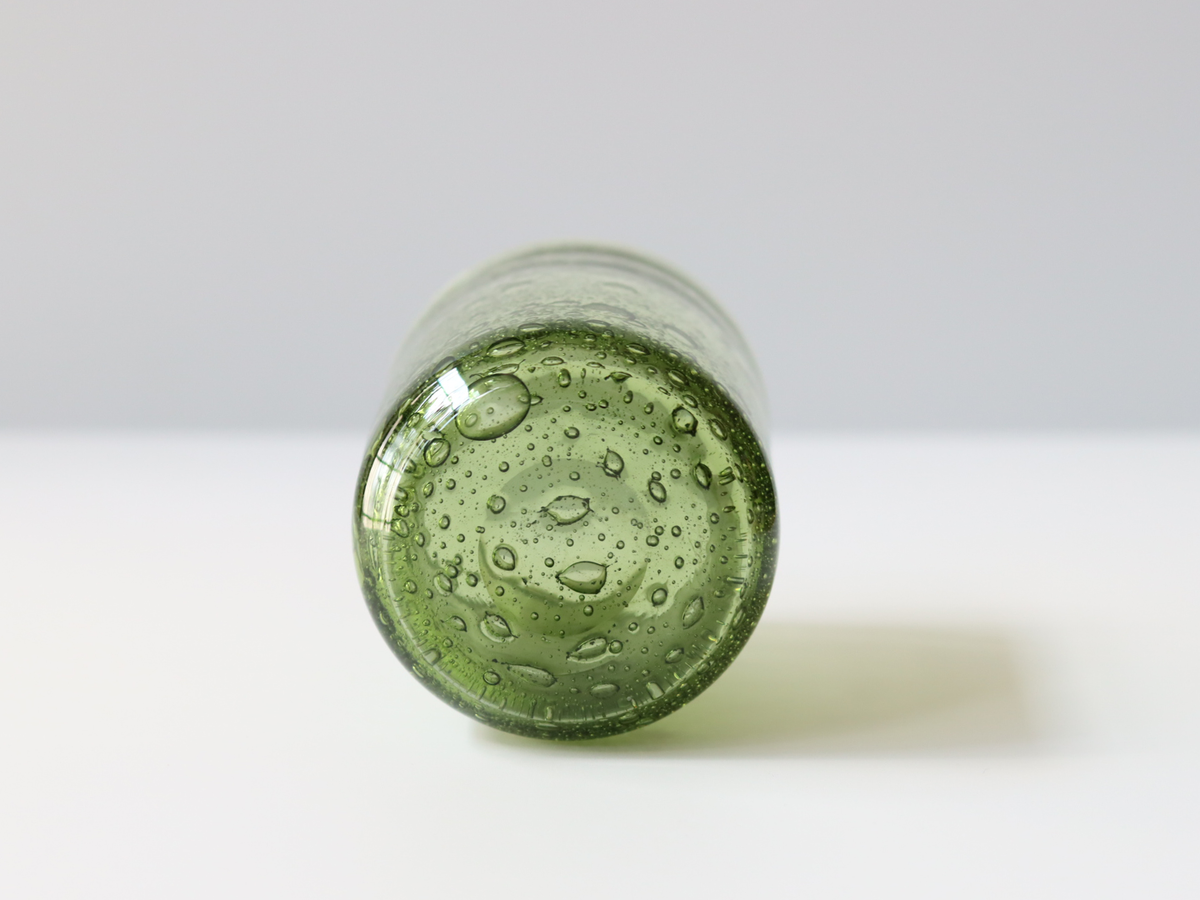 Boda （ボダ）Erik Höglund（エリック・ホグラン）vase green H11cm │ 北欧 スウェーデン ヴィンテージ ガラスベース 花瓶