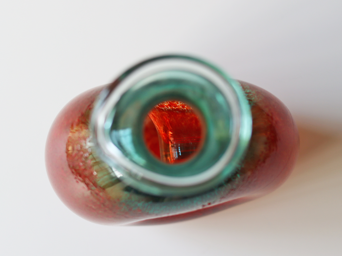 Kosta Boda （コスタ・ボダ） Bertil Vallien（バーティル・ヴァリーン） jug red/green  │ 北欧 デンマーク ヴィンテージ ジャグ ガラス