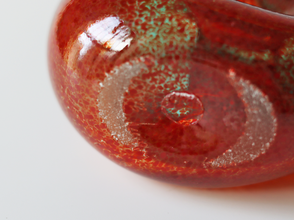 Kosta Boda （コスタ・ボダ） Bertil Vallien（バーティル・ヴァリーン） jug red/green  │ 北欧 デンマーク ヴィンテージ ジャグ ガラス
