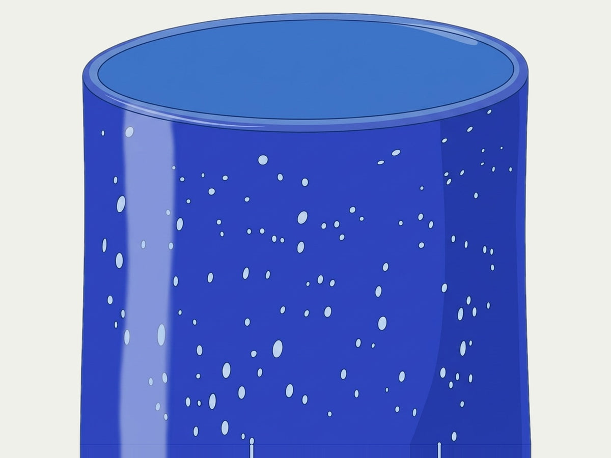 Erik Höglund の気泡の入った青いガラスのイラスト
