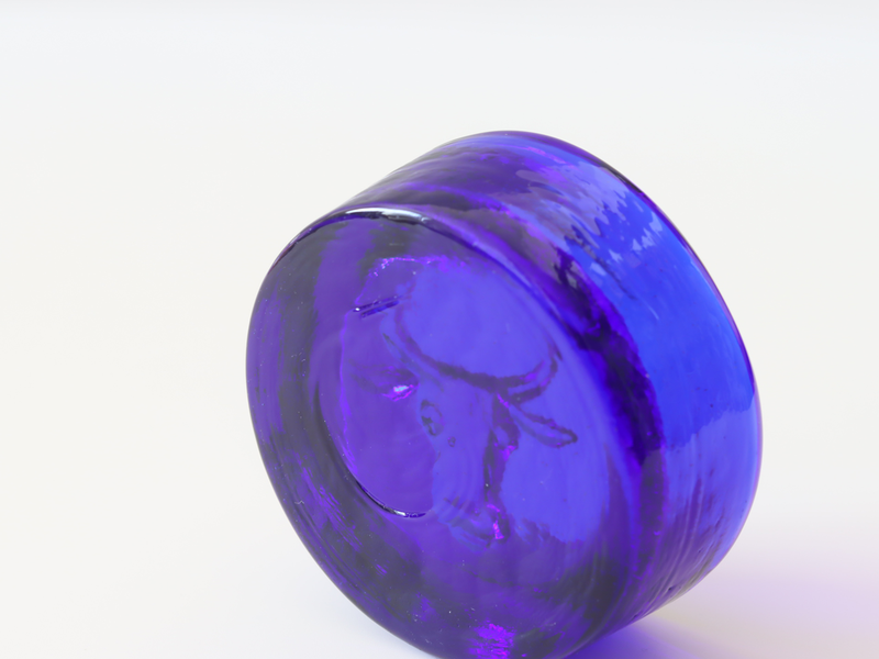 Boda（ボダ） 牛モチーフ アッシュトレイ ブルー 2491 / Erik Höglund ｜ 北欧ヴィンテージ スウェーデン