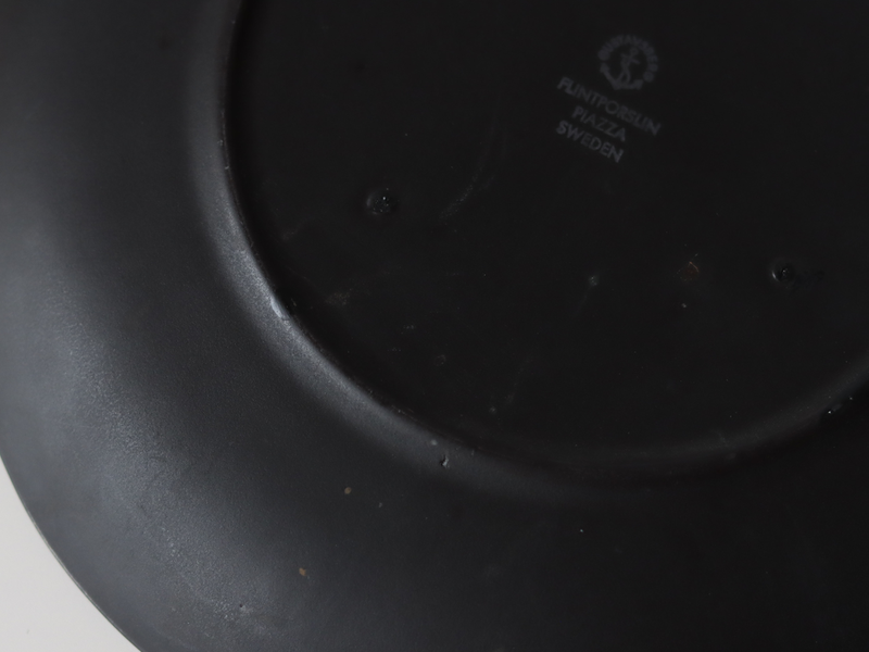 Gustavsberg （グスタフスベリ） Stig Lindberg（スティグ・リンドベリ） Piazza（ピアッツァ） 19.5cm plate black horse │ 北欧 スウェーデン ヴィンテージ プレート 馬 陶磁器