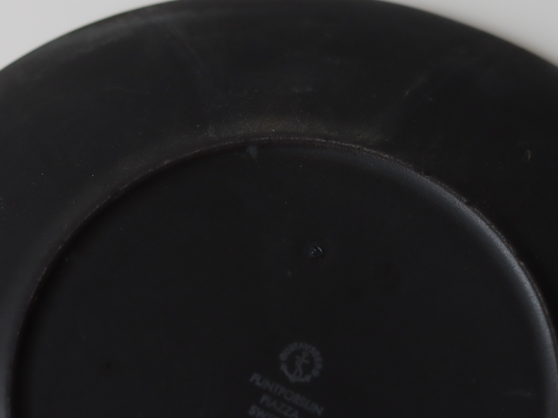 Gustavsberg （グスタフスベリ） Stig Lindberg（スティグ・リンドベリ） Piazza（ピアッツァ） 19.5cm plate black horse │ 北欧 スウェーデン ヴィンテージ プレート 馬 陶磁器