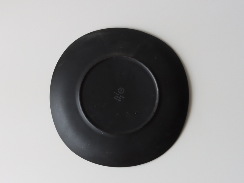 Gustavsberg （グスタフスベリ） Stig Lindberg（スティグ・リンドベリ） Piazza（ピアッツァ） 19.5cm plate black horse │ 北欧 スウェーデン ヴィンテージ プレート 馬 陶磁器