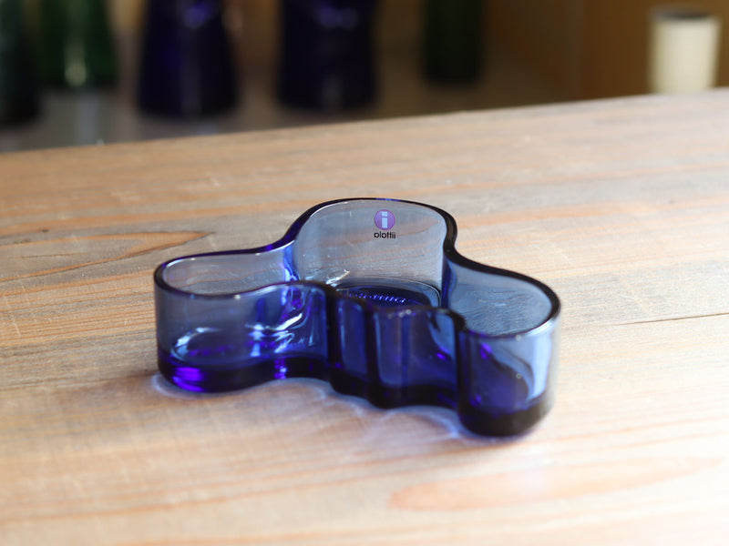 iittala（イッタラ） Aalto ディッシュ ウルトラマリンブルー M / Alvar Aalto ｜ 北欧ヴィンテージ フィンランド
