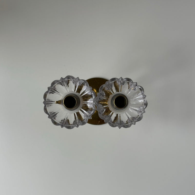 Ystad metall （イースタッド・メタル） candle stand glass │ 北欧 スウェーデン ヴィンテージ キャンドルスタンド ガラス/真鍮