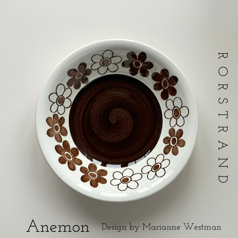 Rorstrand （ロールストランド） Anemon （アネモン）deep plate │ 北欧 スウェーデン ヴィンテージ プレート 陶磁器