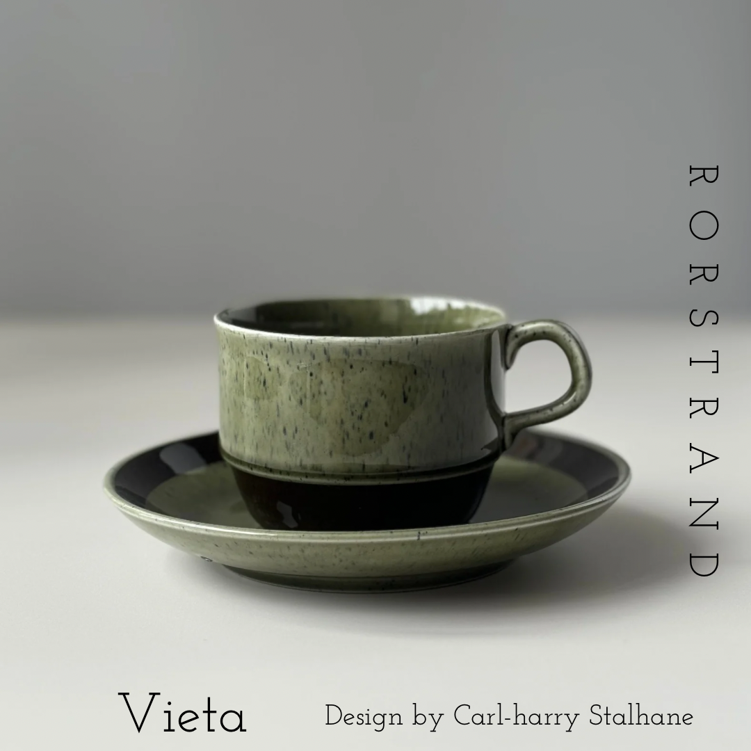 Rorstrand （ロールストランド） Vieta（ヴィータ）coffee cup saucer │ 北欧ヴィンテージ デンマーク 食器 コーヒーカップ 陶磁器