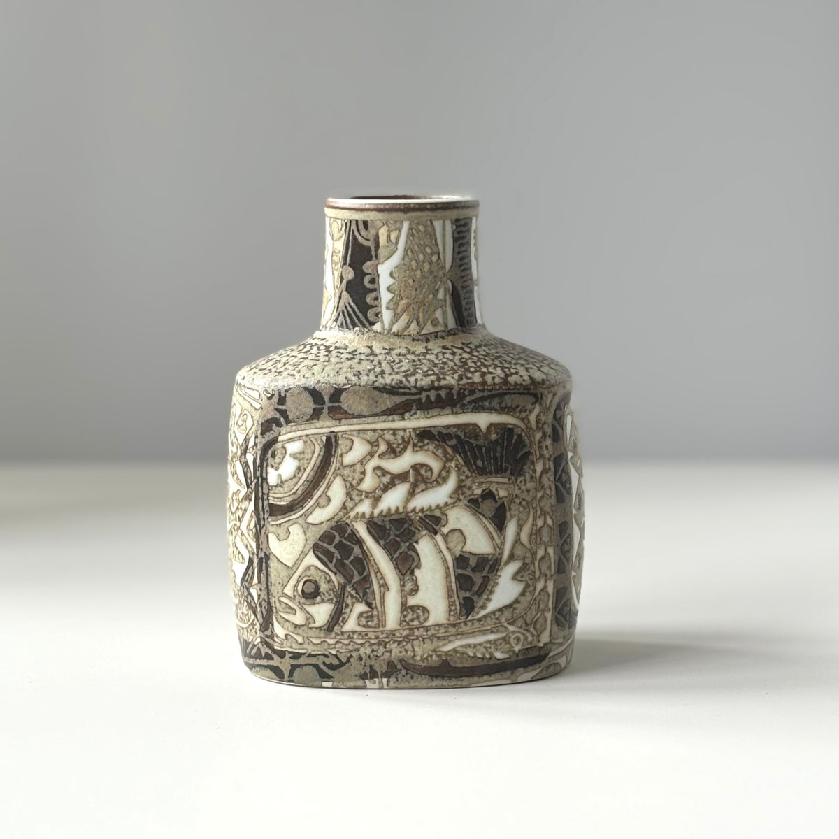 Royal copenhagen （ロイヤルコペンハーゲン） Baca （バッカ）vase fish small │ 北欧ヴィンテージ デンマーク 花瓶 陶磁器