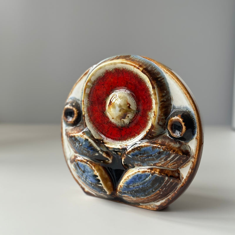 Soholm （スーホルム）  flower relief │ 北欧ヴィンテージ デンマーク オブジェ アート 陶磁器