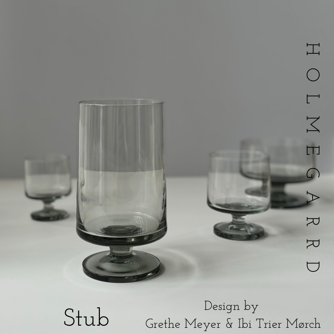 【北欧 デンマーク ヴィンテージ】Holmegaard （ホルムガード） Stub （スタブ） smoke glass