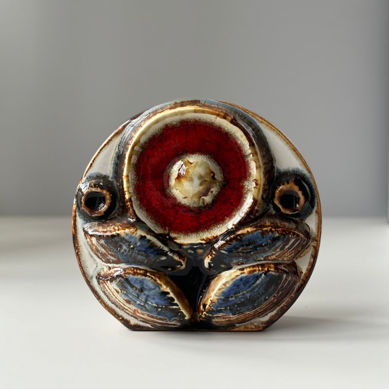 Soholm （スーホルム）  flower relief │ 北欧ヴィンテージ デンマーク オブジェ アート 陶磁器