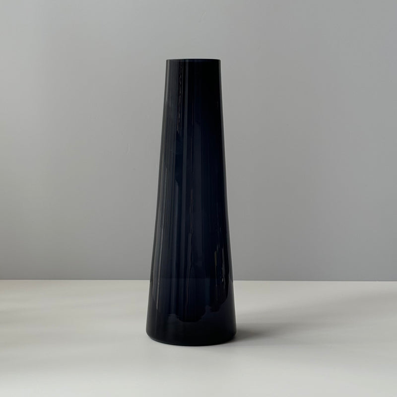 Nuutajarvi（ヌータヤルヴィ） Saara Hopea（サーラ・ホペア）SH105 flower vase blue-gray │ 北欧 フィンランド ヴィンテージ 花瓶 ブルーグレー ガラス