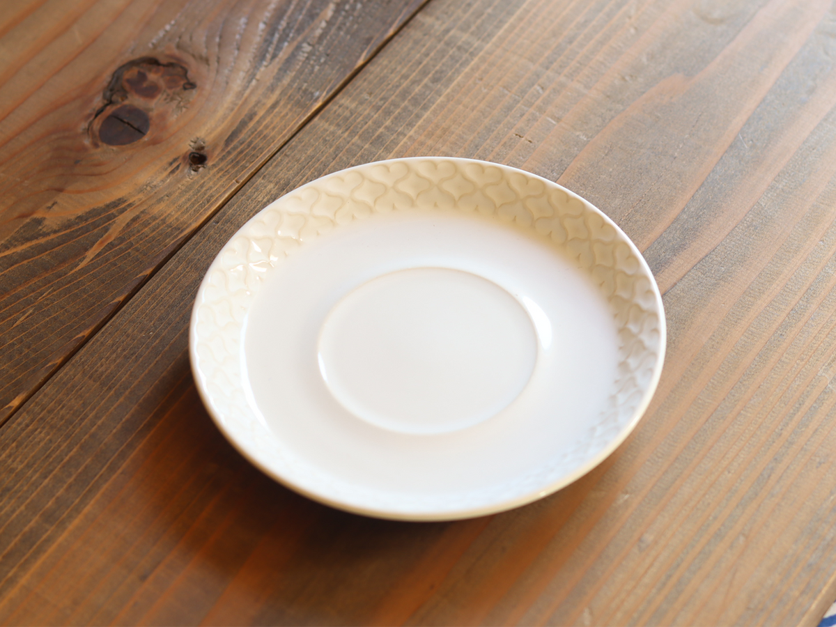 Jens H. Quistgaard Cordial Palet Cup & Saucer White｜DENMARK