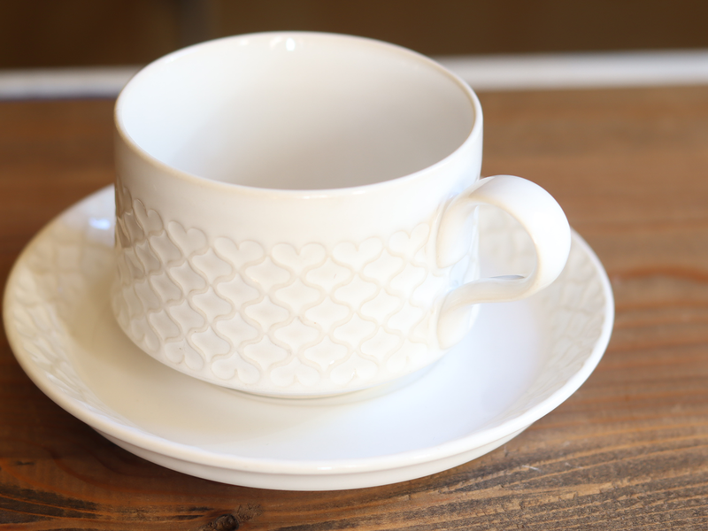 Jens H. Quistgaard Cordial Palet Cup & Saucer White｜DENMARK