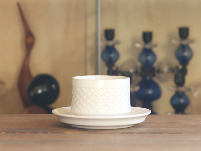 Jens H. Quistgaard Cordial Palet Cup & Saucer White｜DENMARK