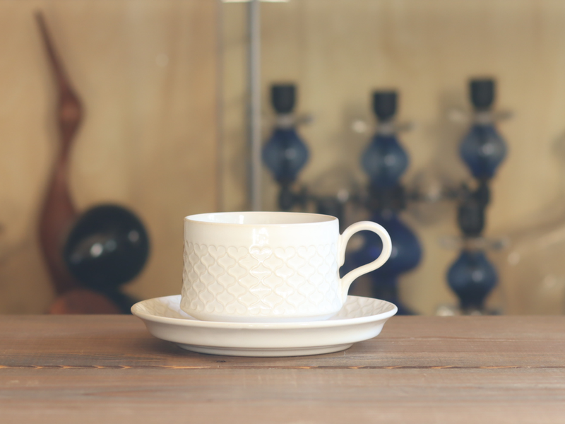 Jens H. Quistgaard Cordial Palet Cup & Saucer White｜DENMARK
