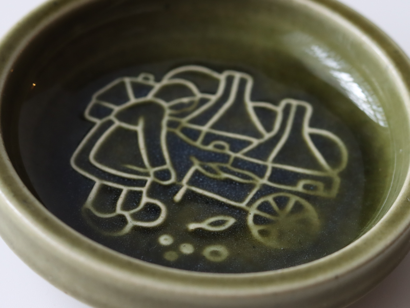 Michael Andersen&son （マイケル・アンダーセン） ashtray green  │ 北欧ヴィンテージ デンマーク 食器 アッシュトレイ 陶磁器