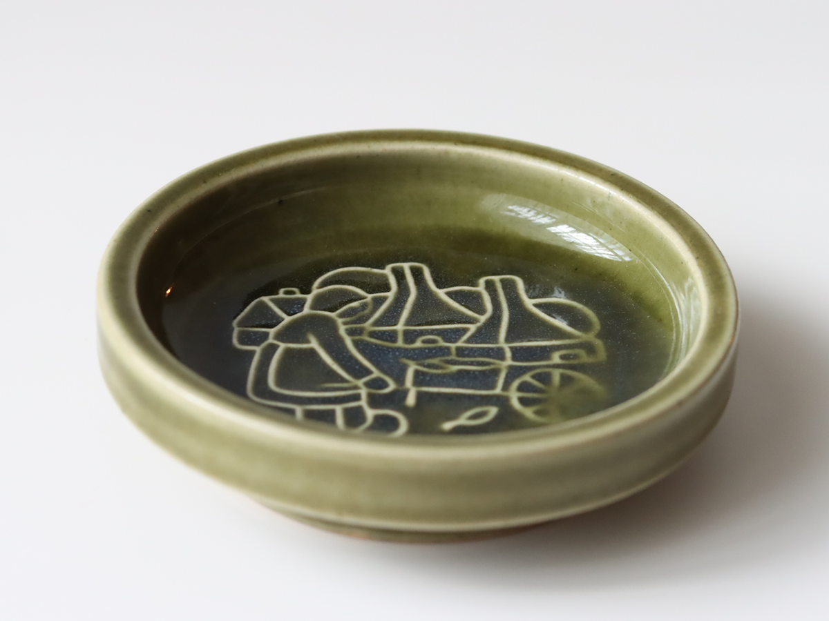 Michael Andersen&son （マイケル・アンダーセン） ashtray green  │ 北欧ヴィンテージ デンマーク 食器 アッシュトレイ 陶磁器