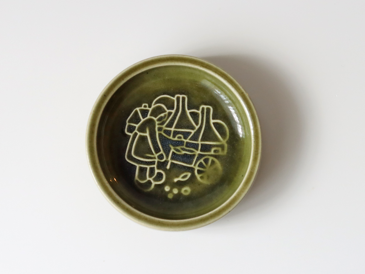 Michael Andersen&son （マイケル・アンダーセン） ashtray green  │ 北欧ヴィンテージ デンマーク 食器 アッシュトレイ 陶磁器