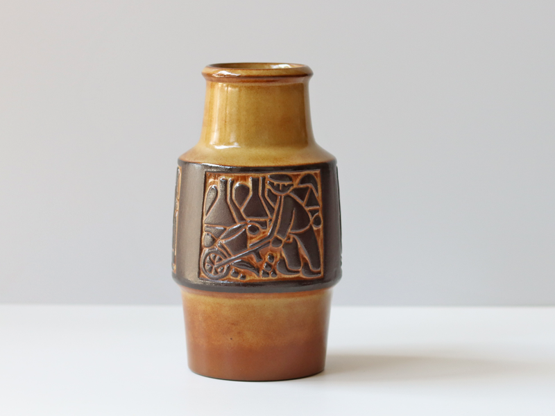 Michael Andersen&son （マイケル・アンダーセン） vase large brown 1801 │ 北欧ヴィンテージ デンマーク 花瓶 陶磁器