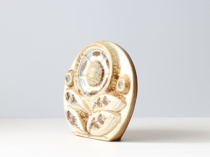 Soholm （スーホルム）  flower relief │ 北欧ヴィンテージ デンマーク オブジェ アート 陶磁器
