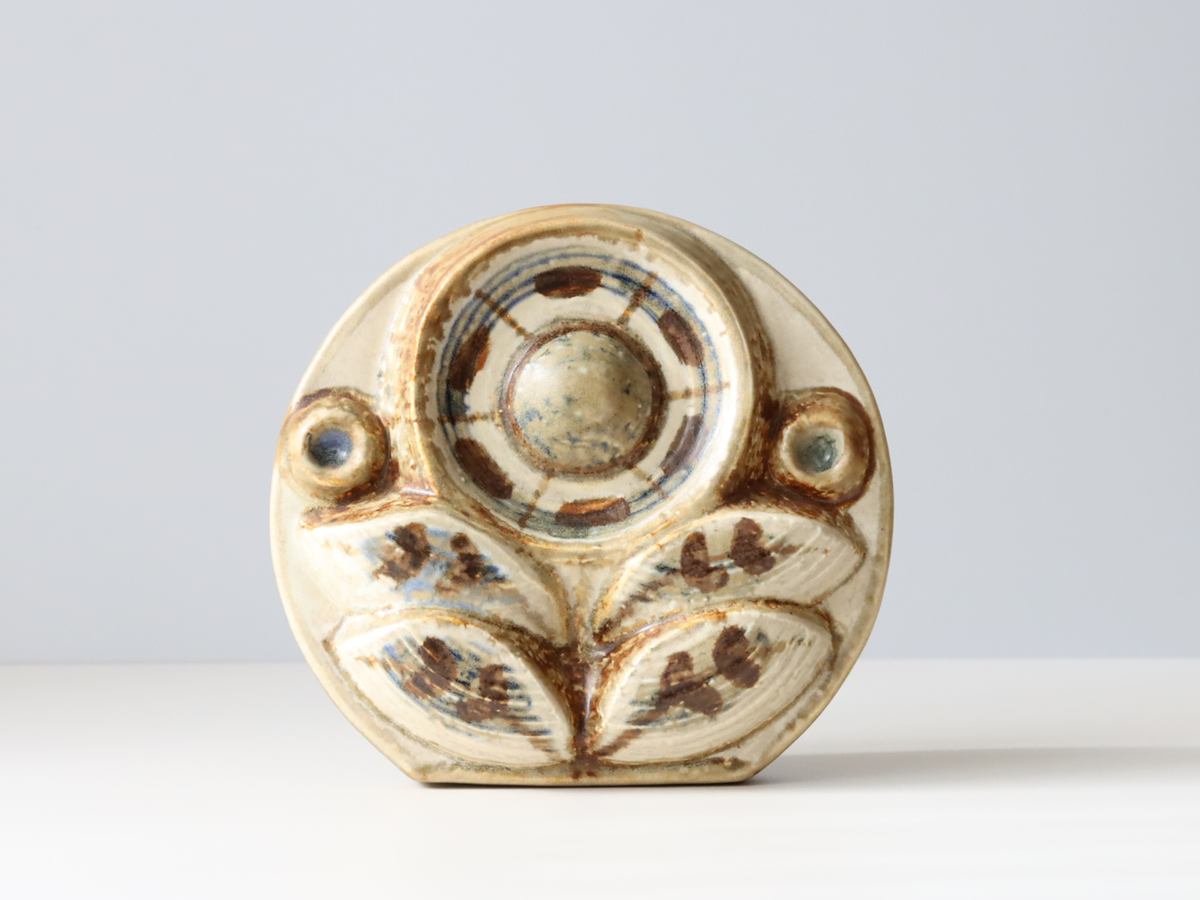 Soholm （スーホルム）  flower relief │ 北欧ヴィンテージ デンマーク オブジェ アート 陶磁器