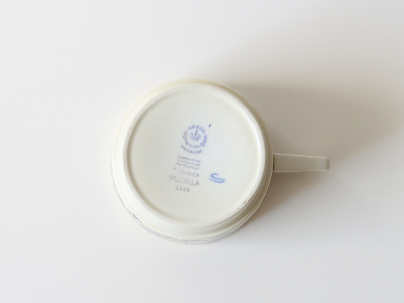 Royal copenhagen （ロイヤルコペンハーゲン） Nucella（ヌセラ） coffee cup saucer blue │ 北欧ヴィンテージ デンマーク 食器 コーヒーカップ 陶磁器