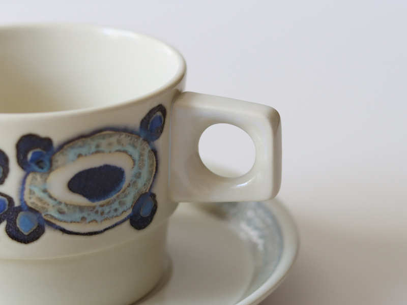 Royal copenhagen （ロイヤルコペンハーゲン） Nucella（ヌセラ） coffee cup saucer blue │ 北欧ヴィンテージ デンマーク 食器 コーヒーカップ 陶磁器